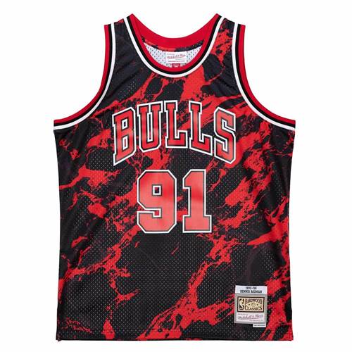 T-Shirt Mitchell & Ness Team Marble Swingman Dennis Rodman Chicago Bulls 199798